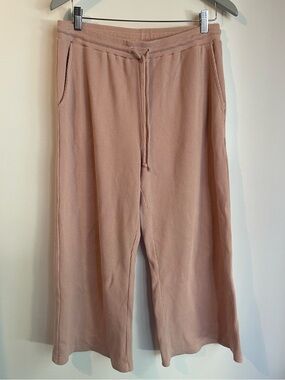 RD Style Dusty Pink Waffle Knit Wide Leg Pants L
